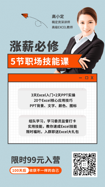 涨薪必备技能直播课程海报预览效果
