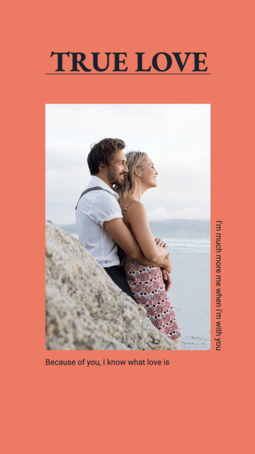 Valentine's Day Couple Photo Romantic Art Simple Fashion Style Instagram Story预览效果
