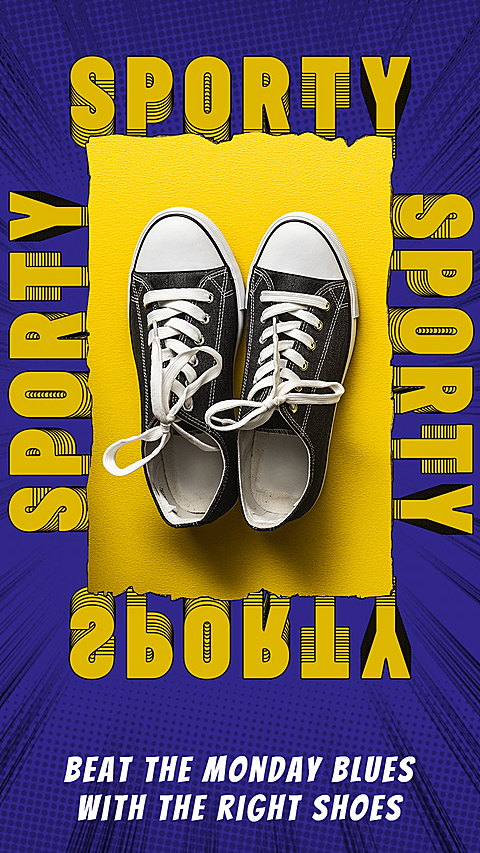 Retro Style Canvas Shoes Display Instagram Story