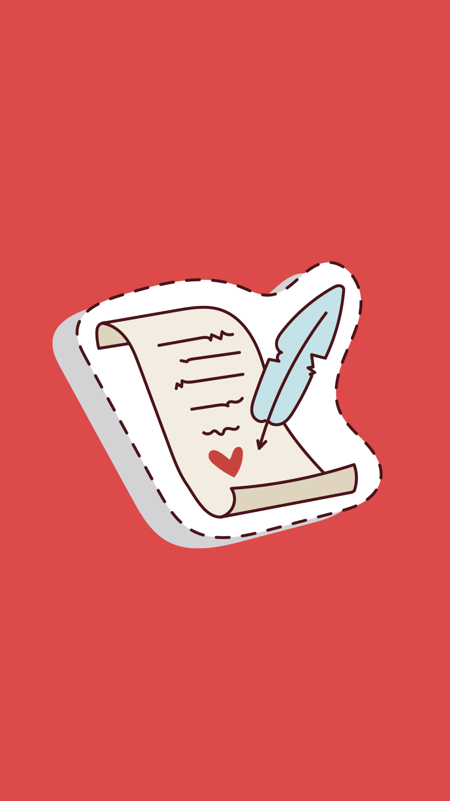 Valentine's Day Paper Icon Illustration Instagram Highlight