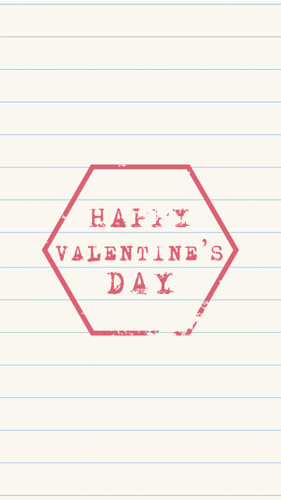 Retro Style Hexagon Element Valentine's Day Greeting Instagram Highlight