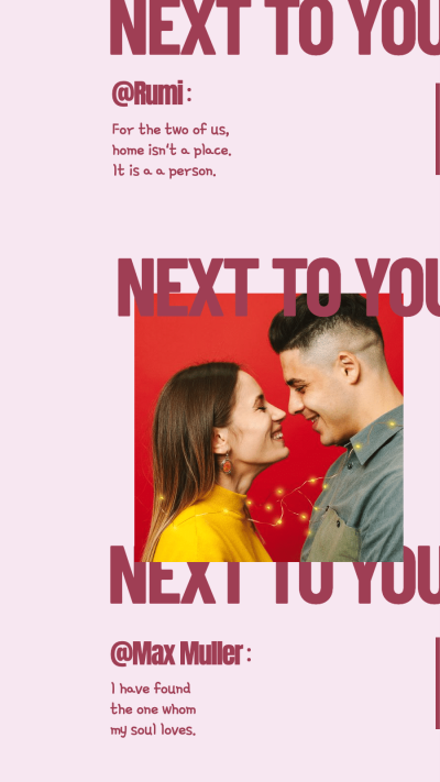 Literary Valentine's Day Couple Love Text Quotes Instagram Story