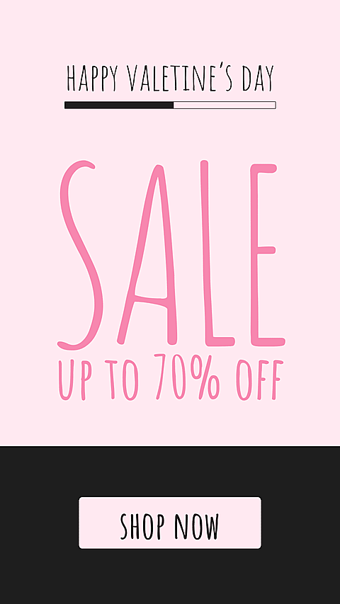 Valentine's Day Discount Sale Announcement Poster Ecommerce Story