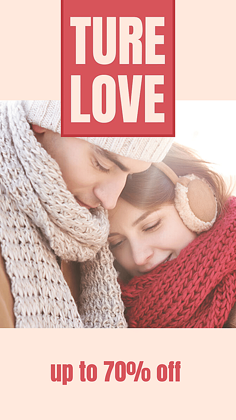 Valentine's Day Clothing Luggage Promotion Couple Photo Picture Simple Fashion Style Instagram Story