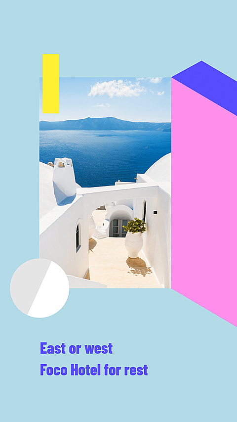 Fashion Geometry Element Travel Rest Hotel Options Instagram Story