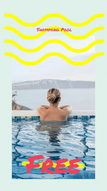Simple Travel Swimming Pool Introduction Instagram Story预览效果