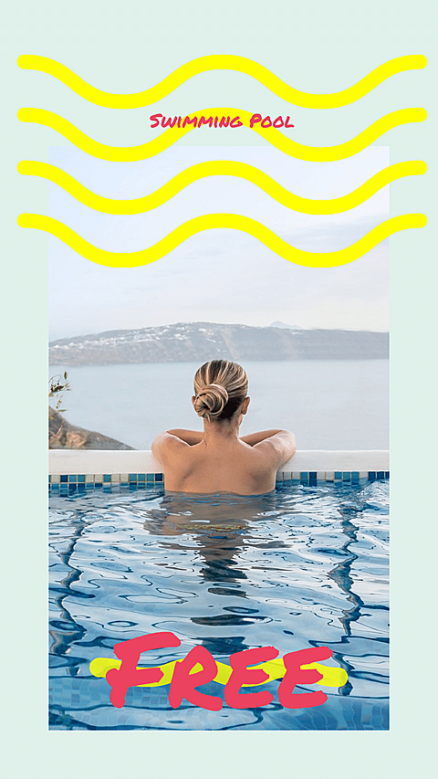 Simple Travel Swimming Pool Introduction Instagram Story