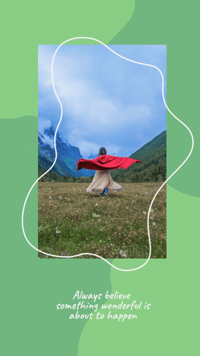 Literary Fresh Style Hand Painted Line Element Natural Scene Moment Record Instagram Story