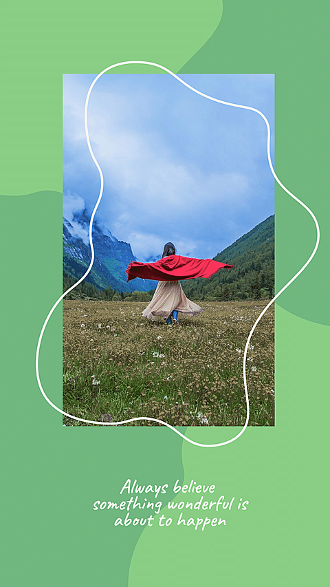 Literary Fresh Style Hand Painted Line Element Natural Scene Moment Record Instagram Story