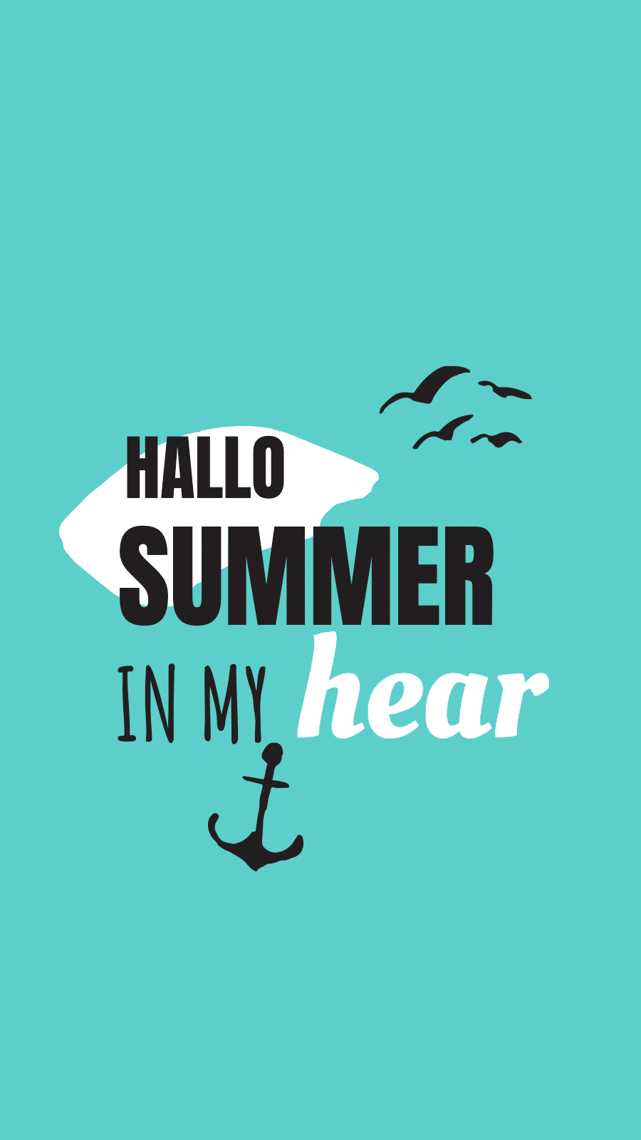  Cyan Background Expection Summer Text Cartoon Simple Style Instagram Highlight