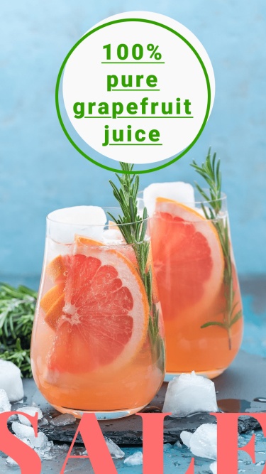 Fruit Juice Background Pure Grapefruit Drinks Promotion Simple Cute Style Instagram Story