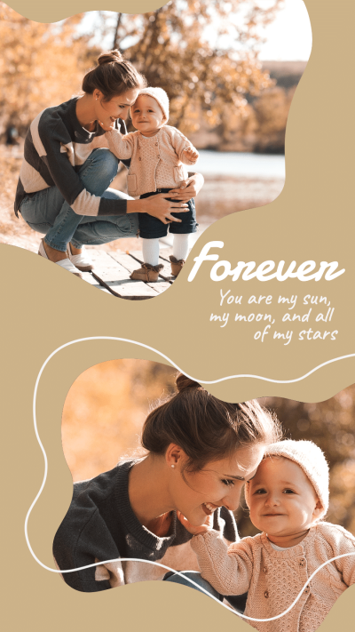Happy Time Family Photos Art Simple Fashion Style Poster Instagram Story