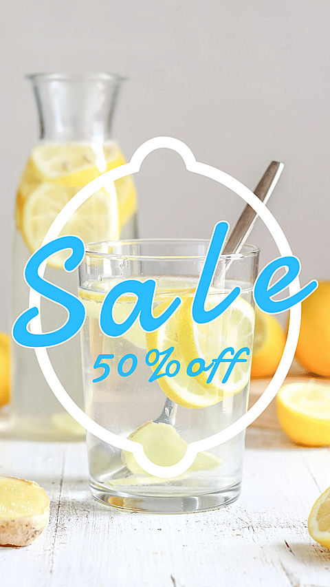 Simple Fashion Lemon Beverages Discount Promo Instagram Story