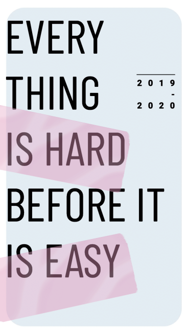 2020 New Year Wish Blue Background Art Simple Fashion Style Poster Instagram Story预览效果