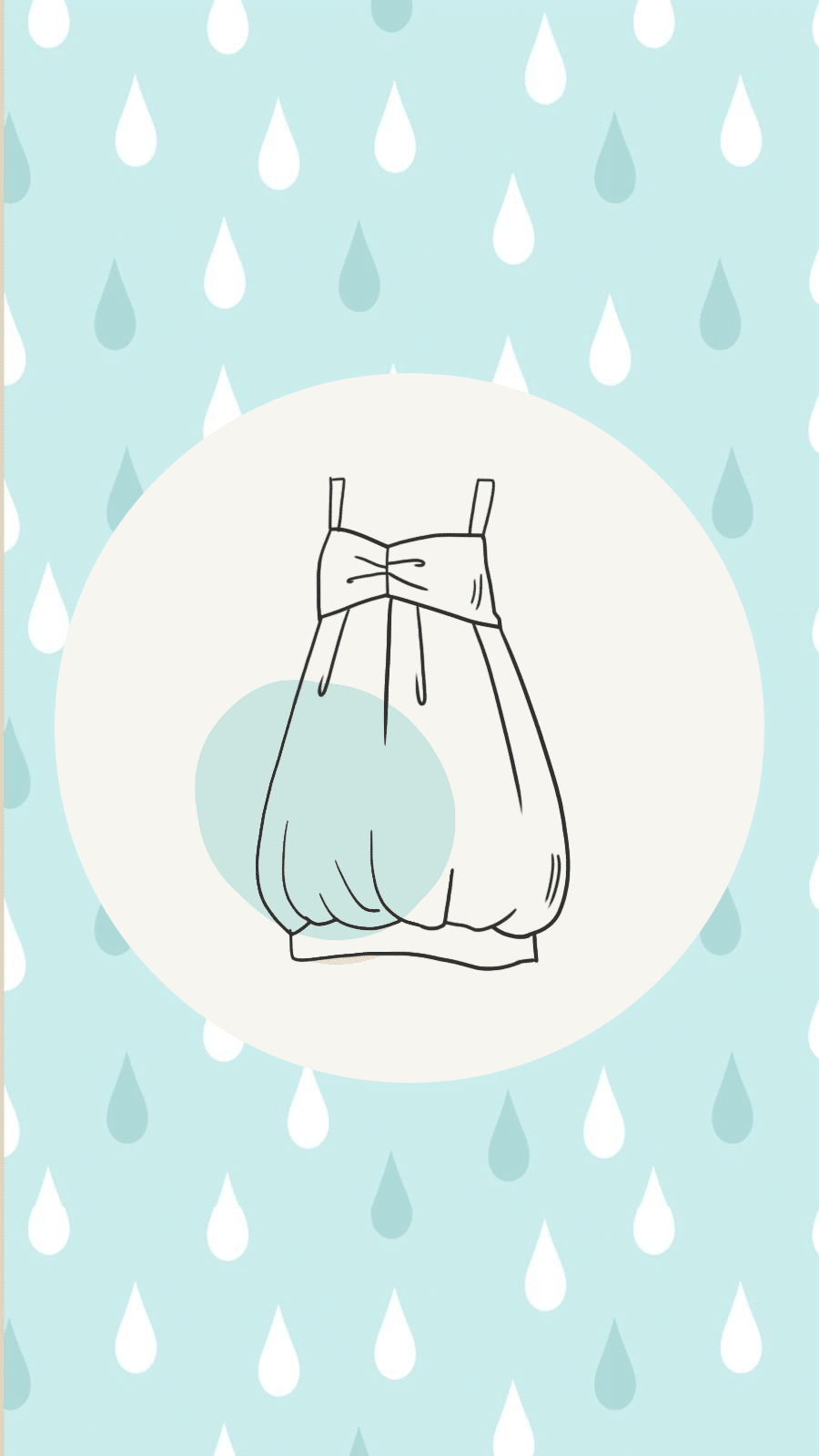 Simple Literary Raindrop Element Dress Instagram Highlight