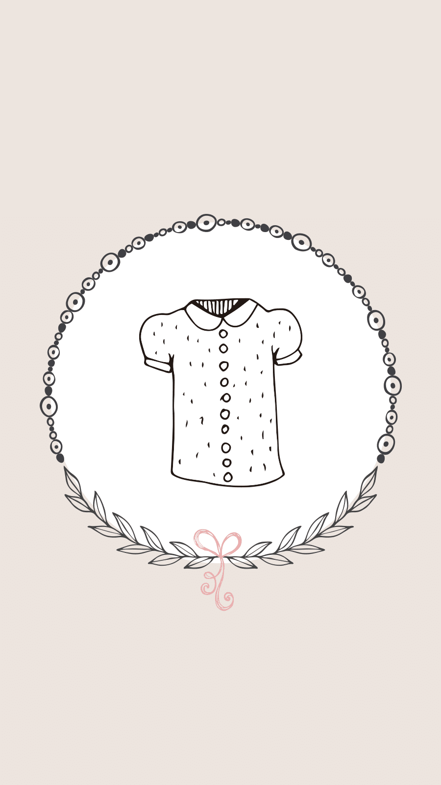 Simple Literary Hand Painted Bow Element Women's Wear Coat Instagram Highlight