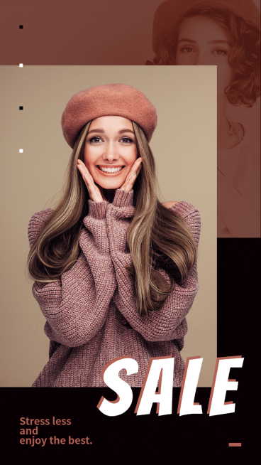 Beret Hat Fashion Women's Dresses Display Ecommerce Story预览效果