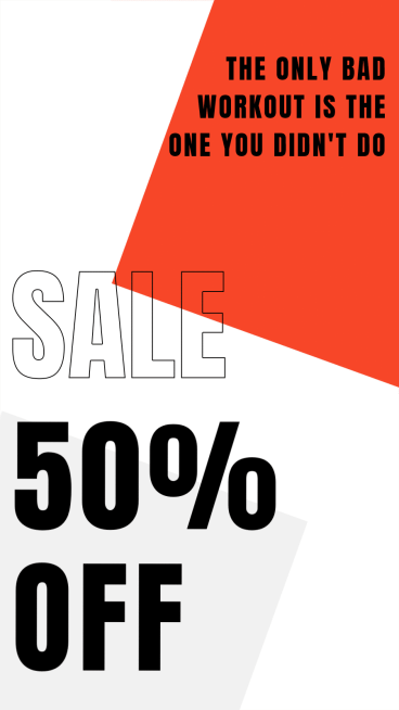 Stroke Font Simple Commercial Fitness Discount Promo Instagram Story预览效果