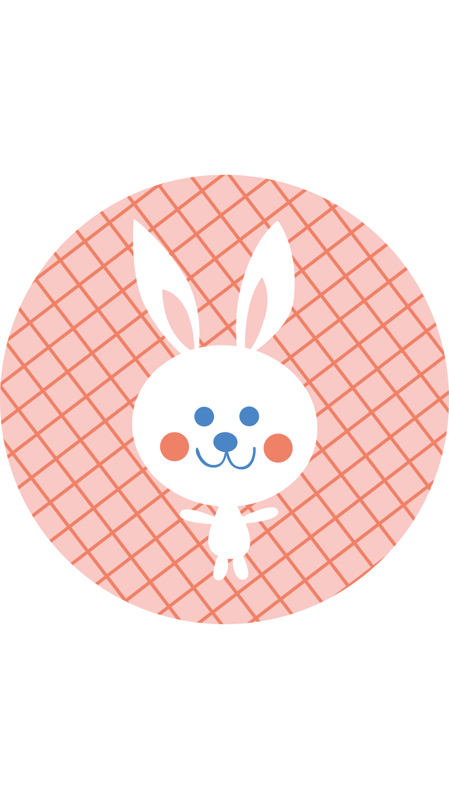 Literary Circle Grid Frame Cartoon Rabbit Instagram HIghlight