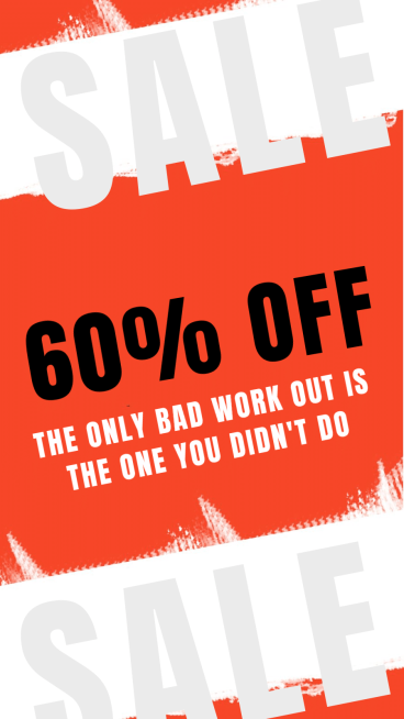 WordArt Simple Commercial Fitness Discount Promo Instagram Story预览效果