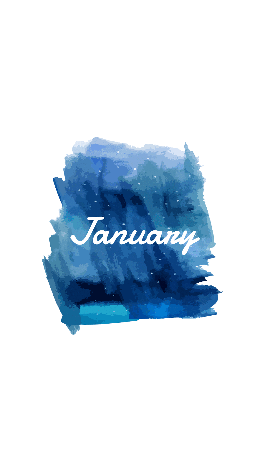 Month January Picture Simple Hand-painted Fashion Style Instagram Highlight