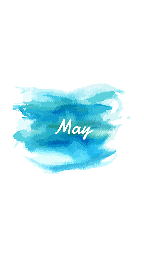 Fashion Watercolor Brush May Text Instagram Highlight
