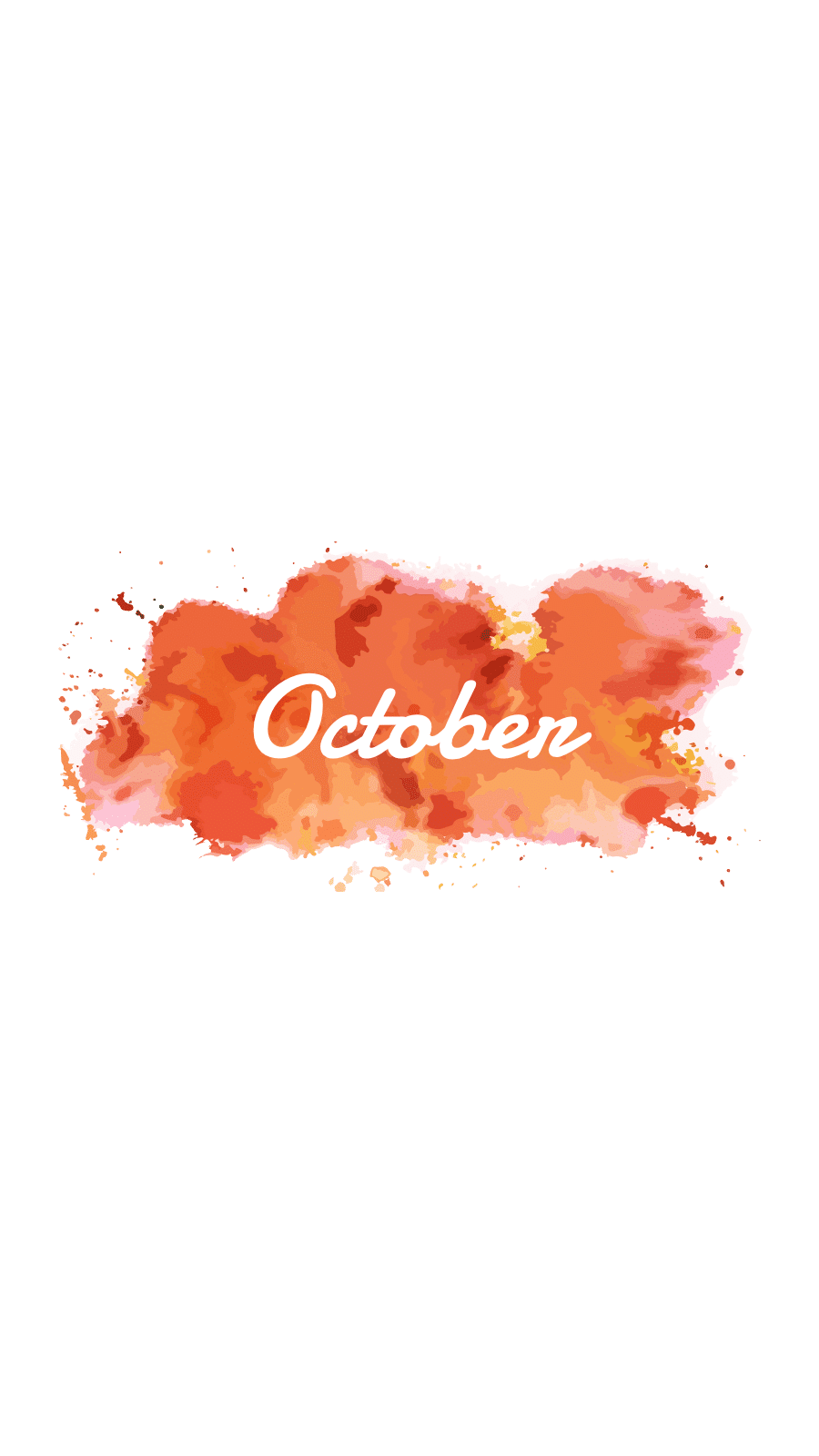 White Background Orange Watercolor Frame Text Simple Fashion Style Instagram Highlight