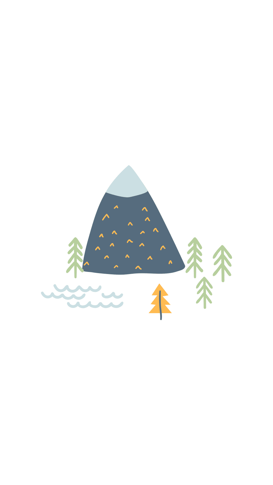 Simple Literary Hand Painted Natural Mountain Scene Instagram Highlight