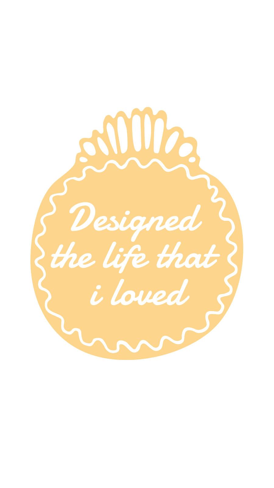 Simple Hand Painted Orange Pattern Frame Text Instagram Highlight