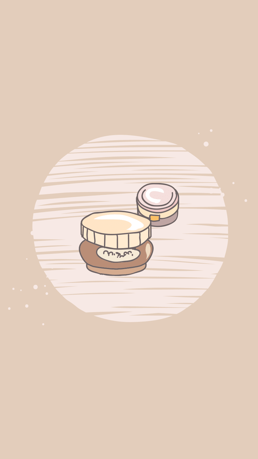 Simple Cartoon Makeup Face Cream Instagram Highlight