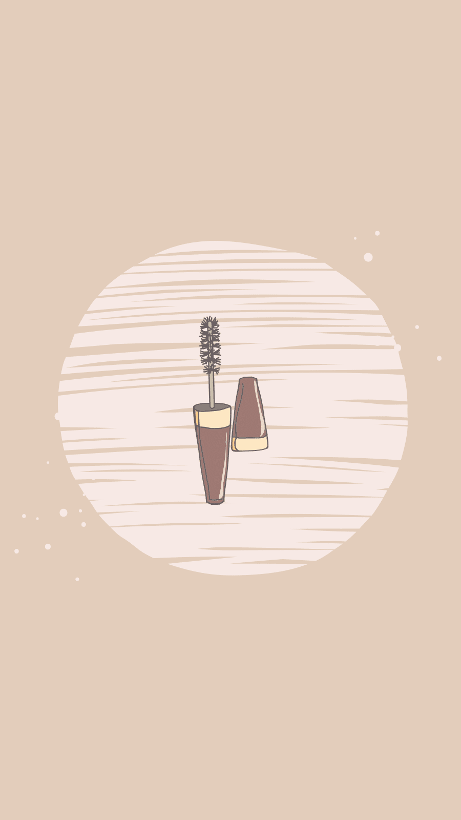 Literary Hand Painted Makeup Mascara Illustration Instagram Highlight