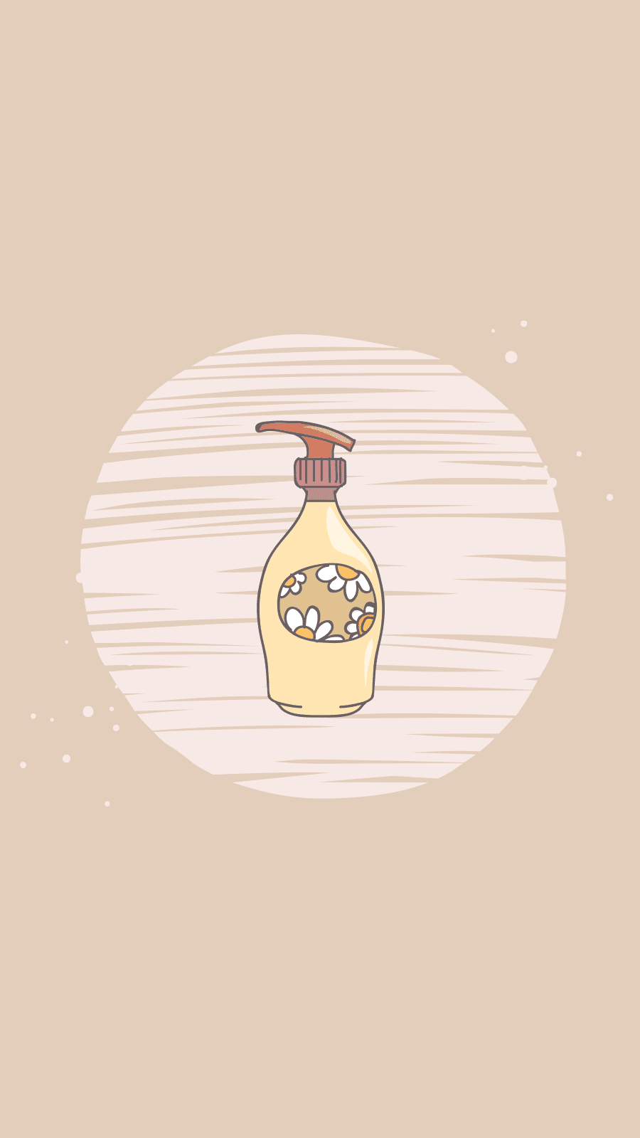 Simple Cartoon Makeup Body Lotion Instagram Highlight