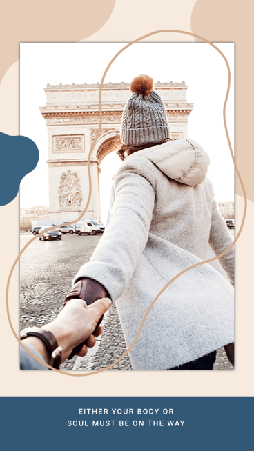 Fresh Style Line Element Couple Travel Moment Record Instagram Story预览效果