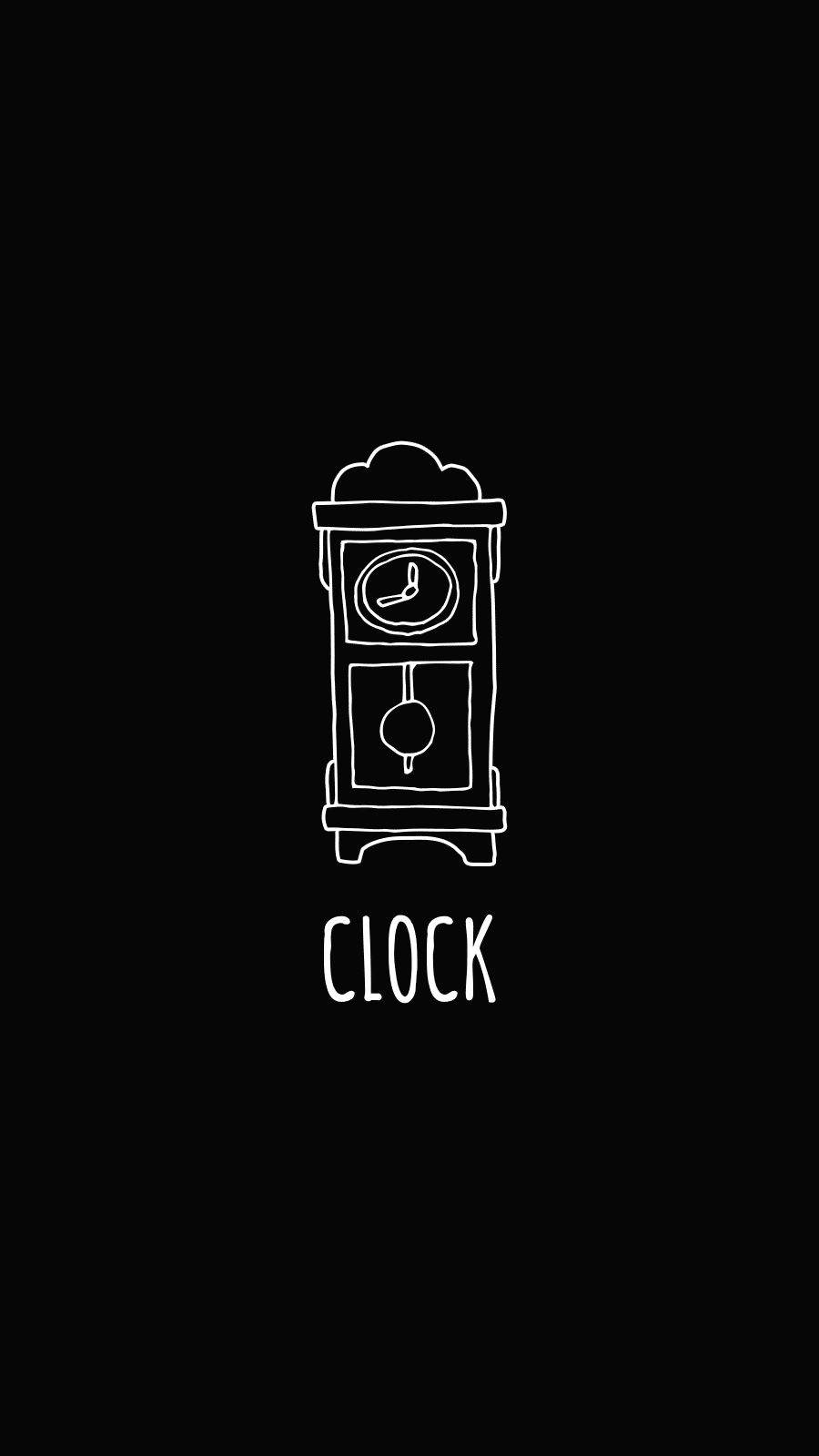 Black Background Hand-painted Wall Clock Simple Fashion Style Instagram Highlight