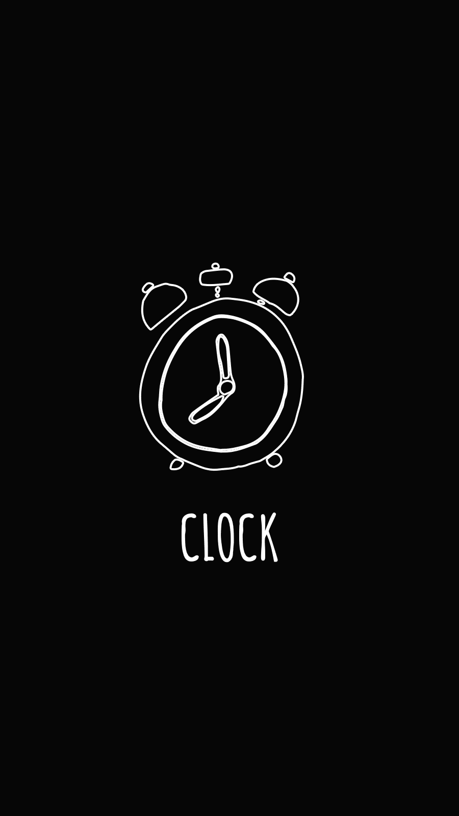 Simple Black Background Circle Element Hand Painted Clock Instagram Highlight