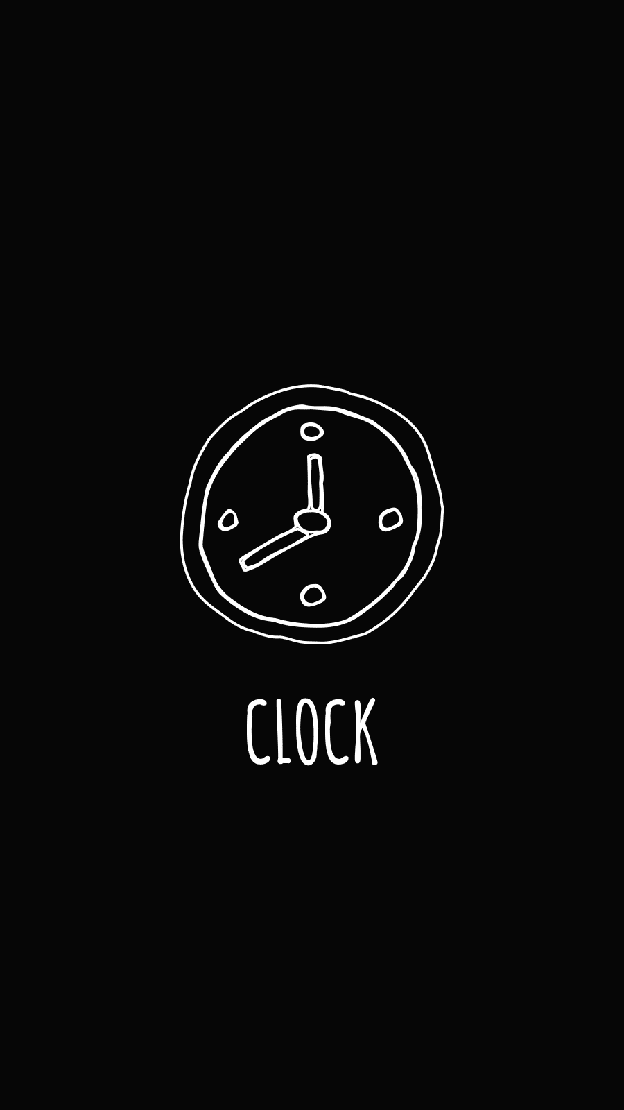 Simple Black Background Geometry Element Hand Painted Clock Instagram Highlight