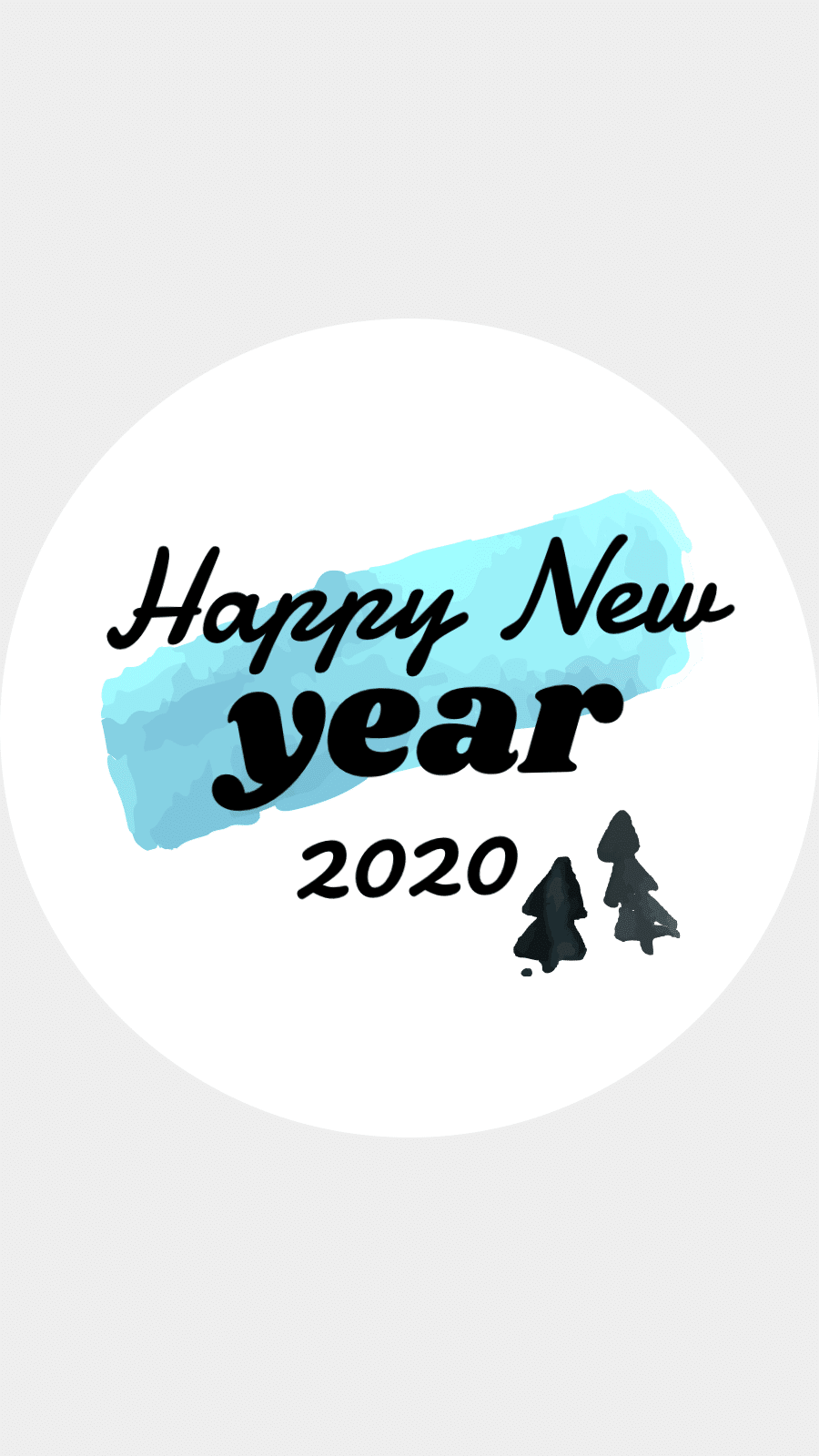 Fashion Circle Element New Year Greeting Text Instagram Highlight