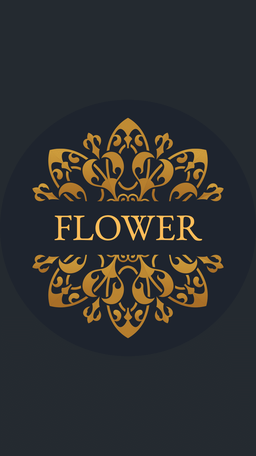Black Background Gold Flower Frame Text Class Simple Retro Style Instagram Highlight