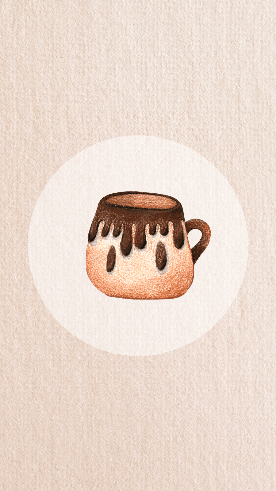 Literary Skin Tecture Background Ring Frame Brown Mug Instagram Highlight