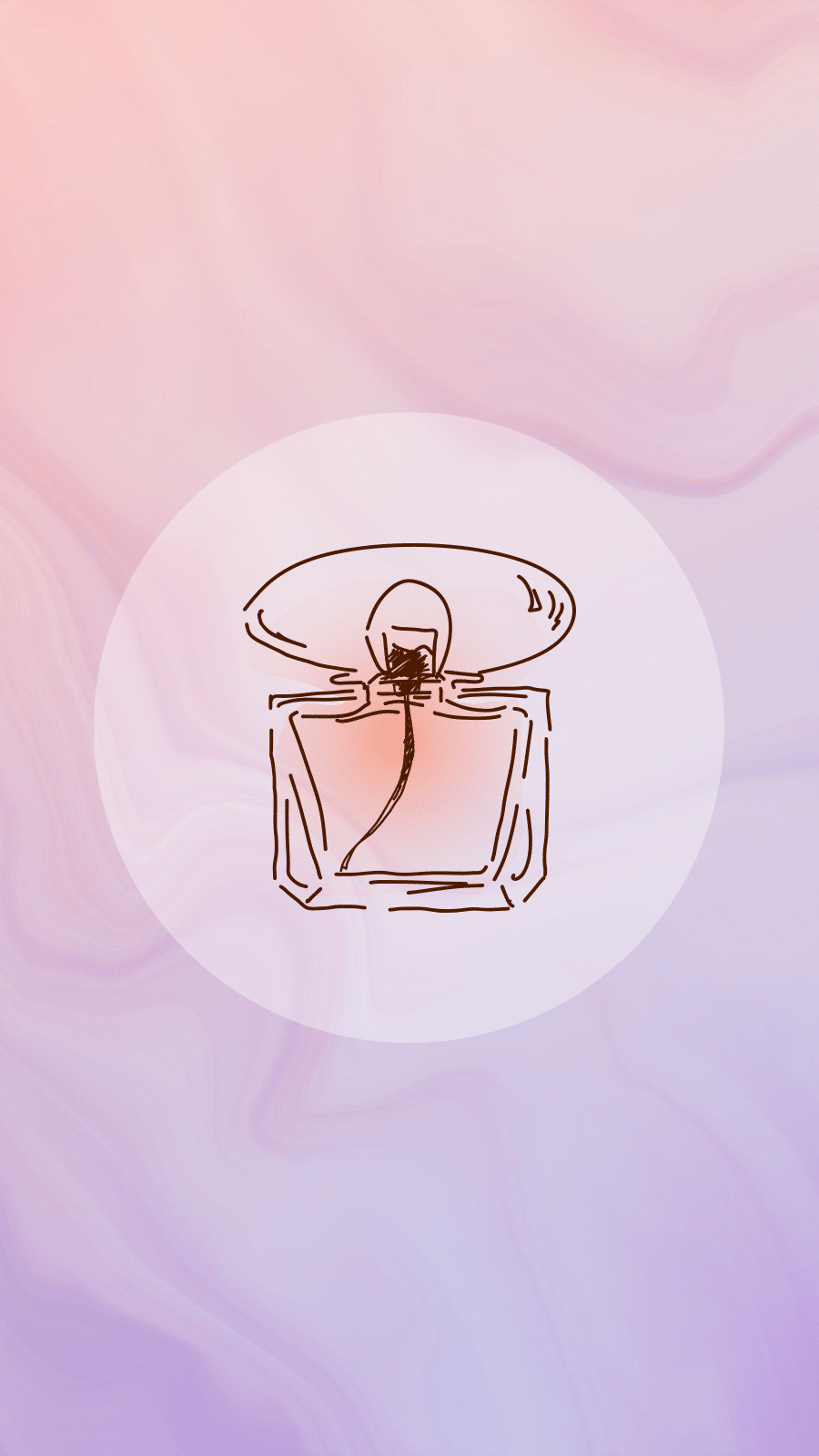 Literary Hand painted Pink Perfume Pattern Instagram Highlight