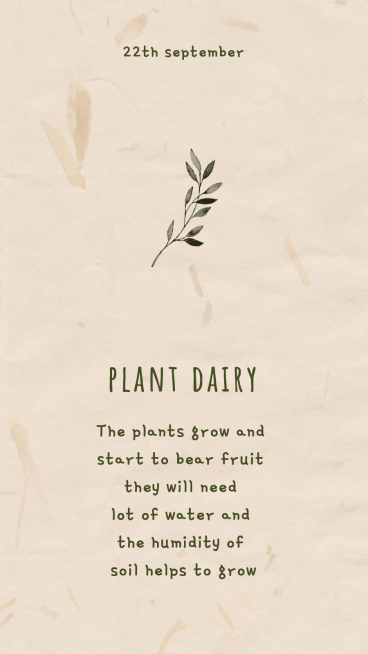 Retro Paper Background Leaf Element Plant Diary Text Instagram Story预览效果