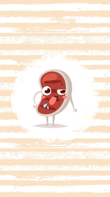 Cute Fast Food Cartoon Steak Illustration Instagram Highlight预览效果