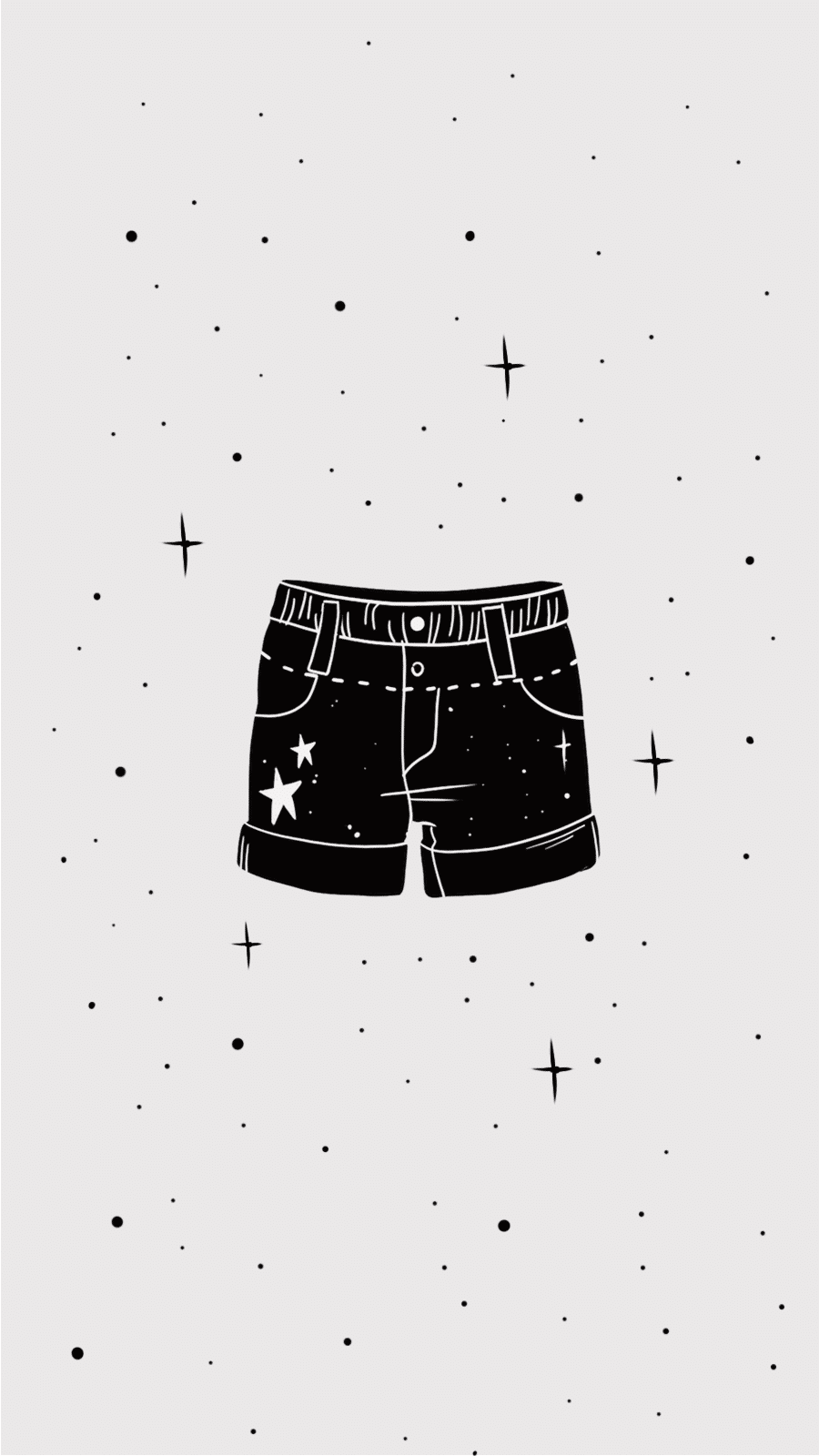 Fashion Pleated Paper Background Black Short Trousers Instagram Highlight