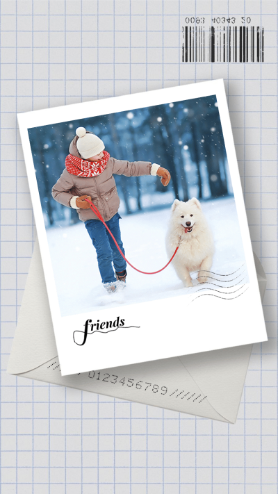 Creative Letter Pet Dog Friends Display Instagram Story