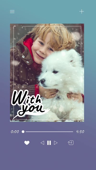 Creative Music Interfece Simulation Dog Friends Display Instagram Story