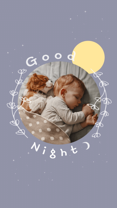 Literary Pet Dog Baby Display Instagram Story