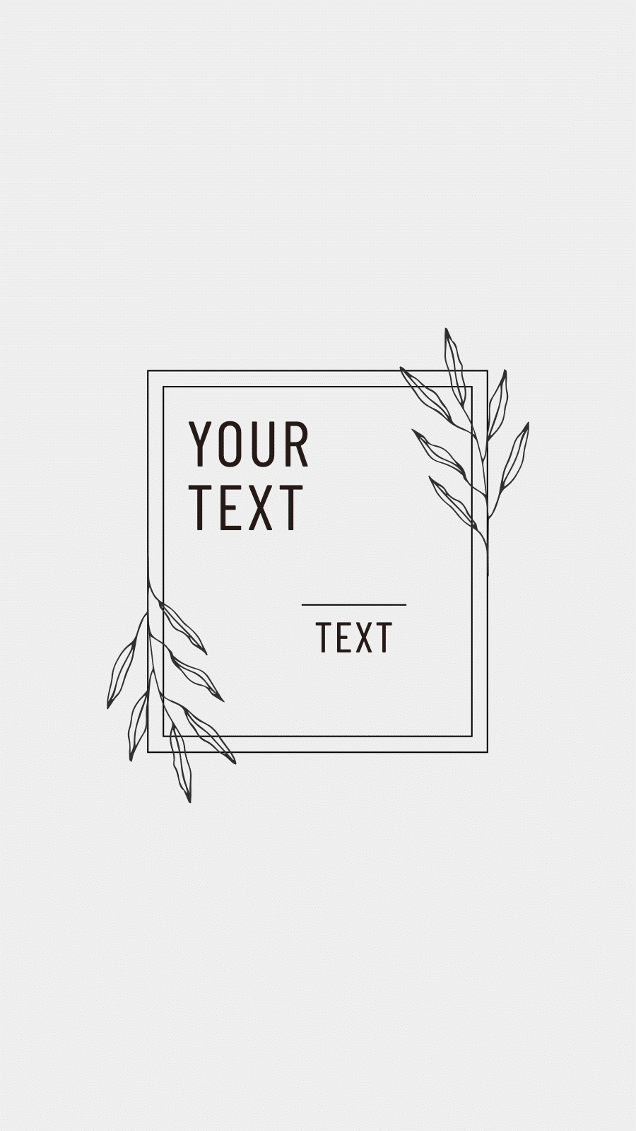 White Background Leaves Frame Text Fashion Simple Style Instagram Highlight