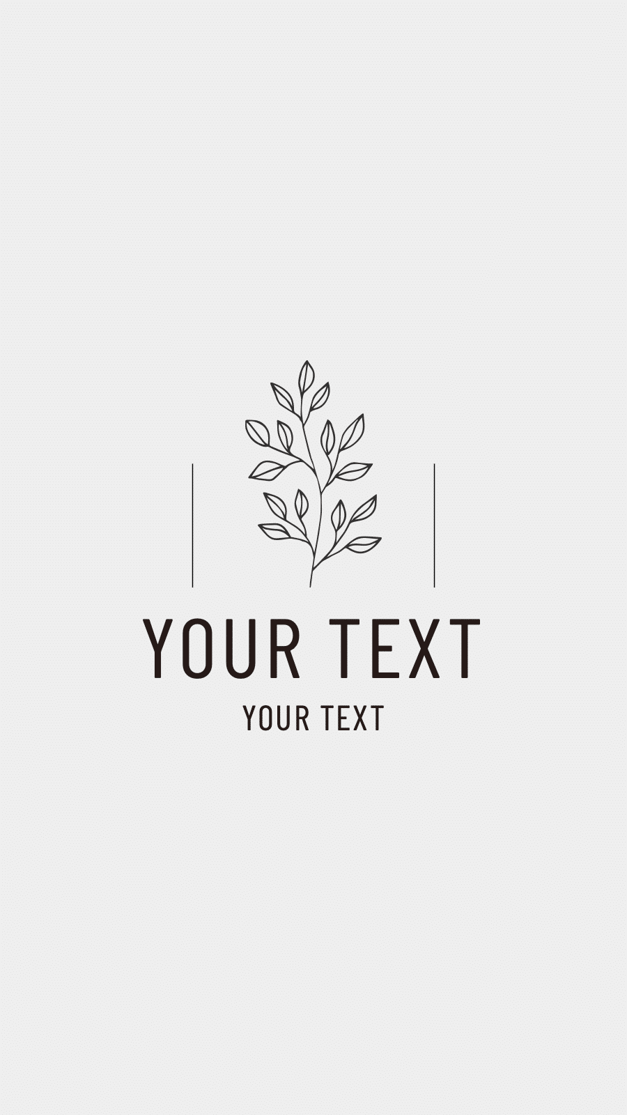Grey Background Leave Simple Text Art Style Instagram Highlight