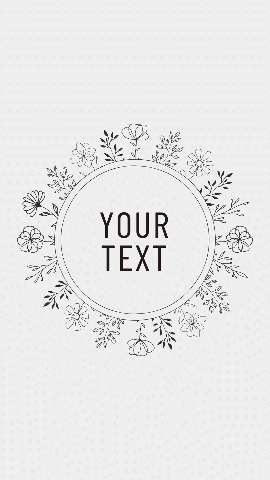 Light Grey Background Flower Circle Frame Text Class Cartoon Simple Style Instagram Highlight