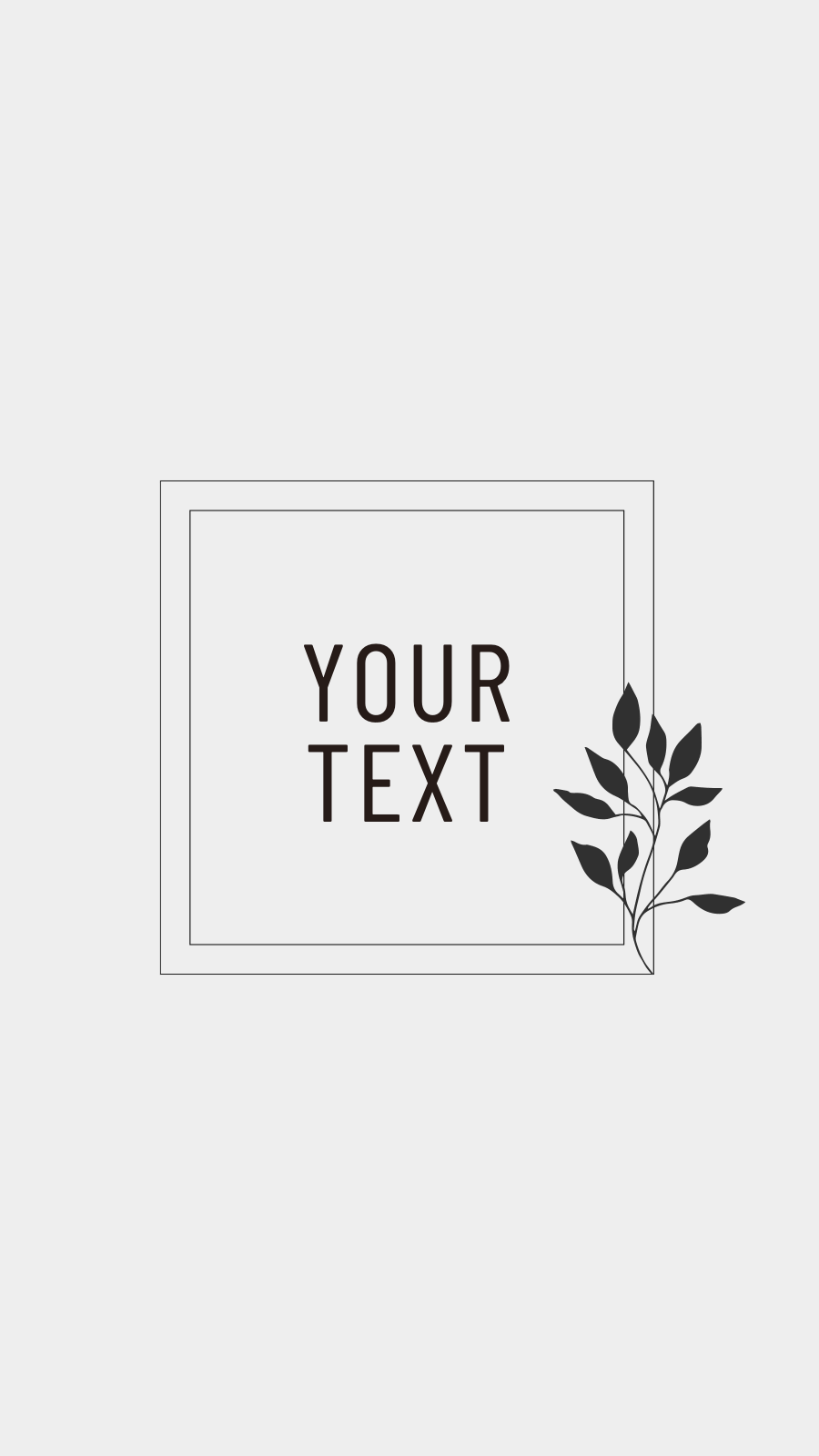 White Background Plant Line Frame Text Simple Fresh Style Instagram Highlight